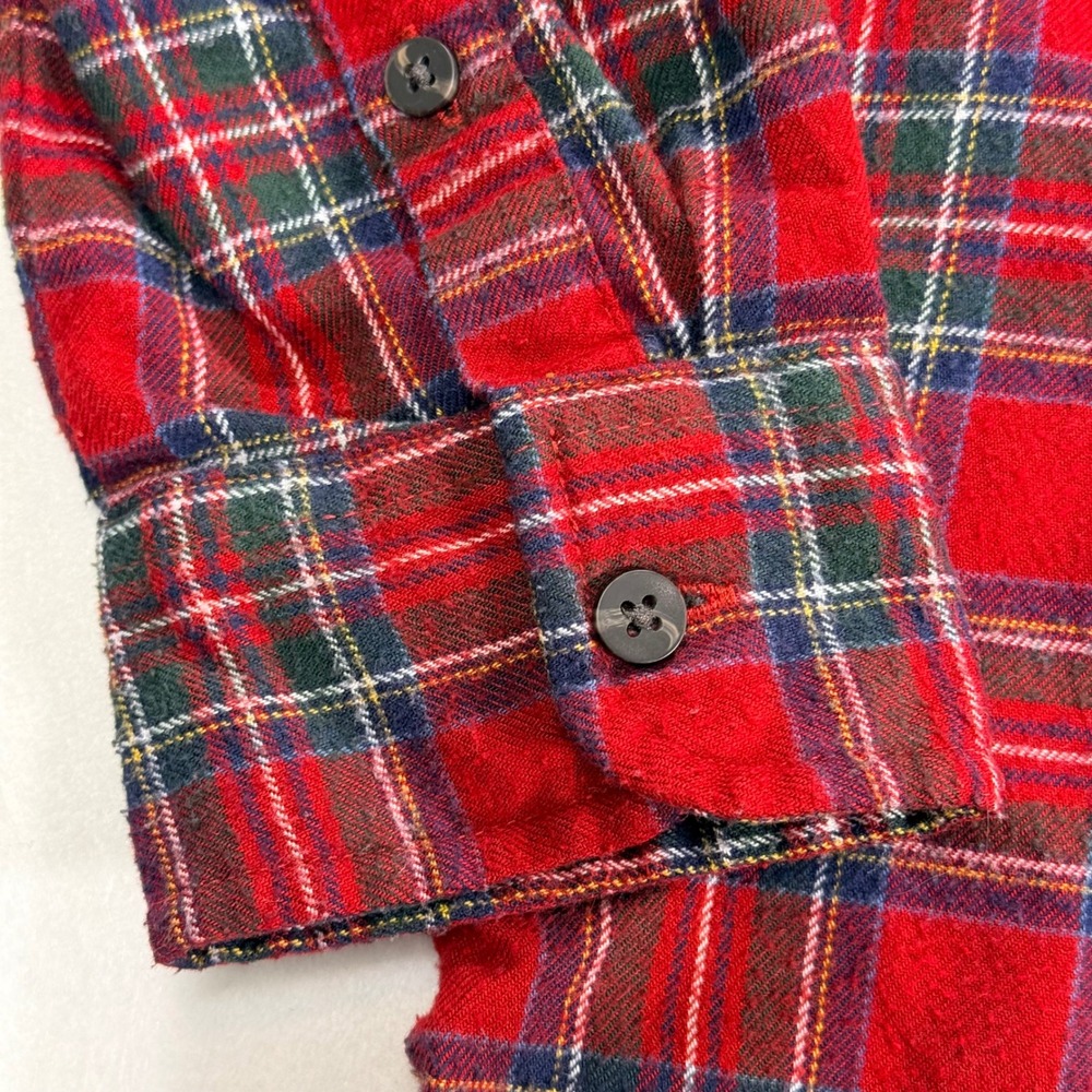 Abercrombie & Fitch Soft Collection Red Plaid Flannel Shirt Women XS Long Sleeve - Picture 14 of 16